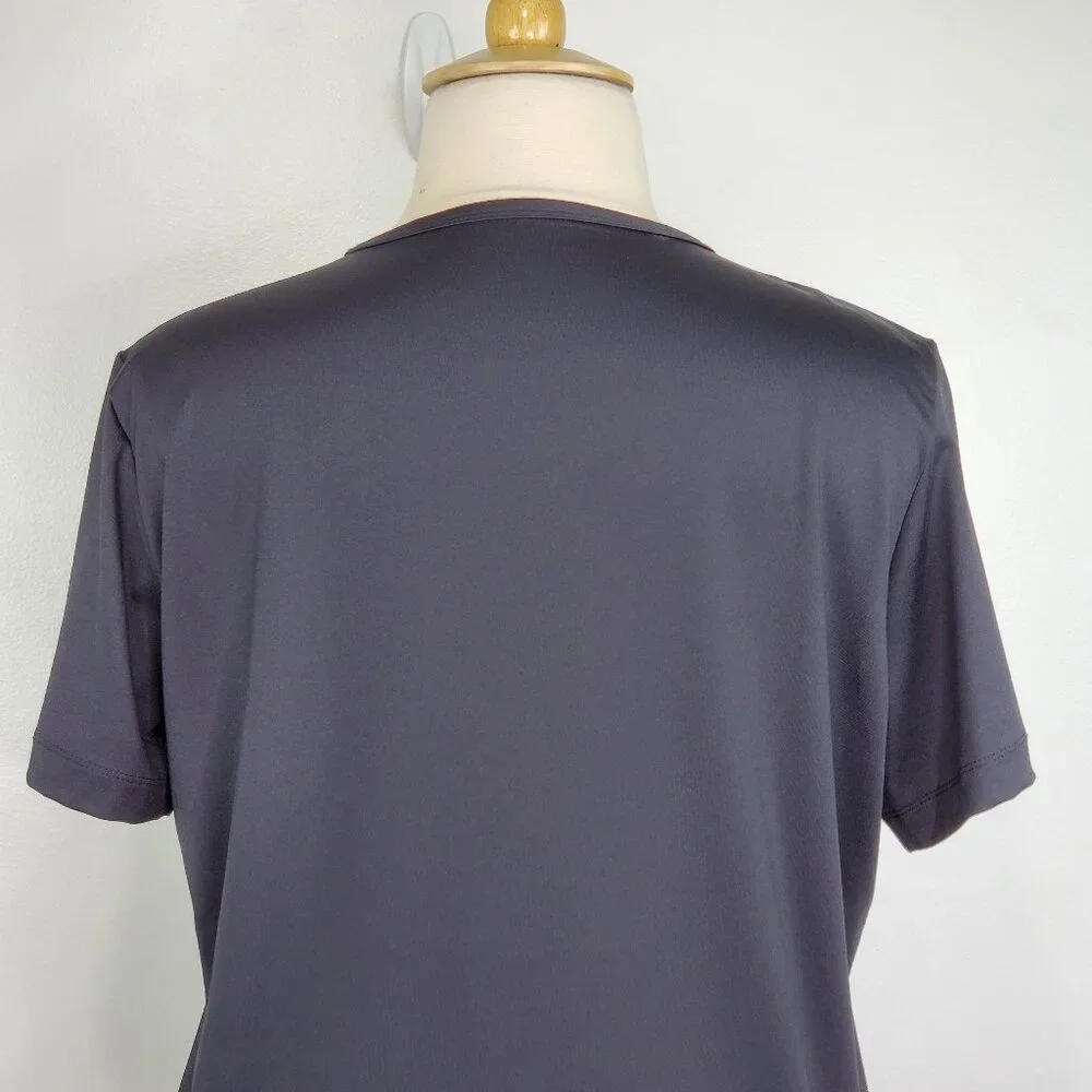 Susan Graver Essentials Black Short Sleeve Minimalist Stretchy Top Size XL - Picture 7 of 11